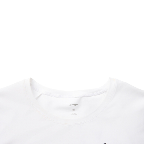 LI-NING李宁2025女子短袖T恤针织无领短TATSV560-1