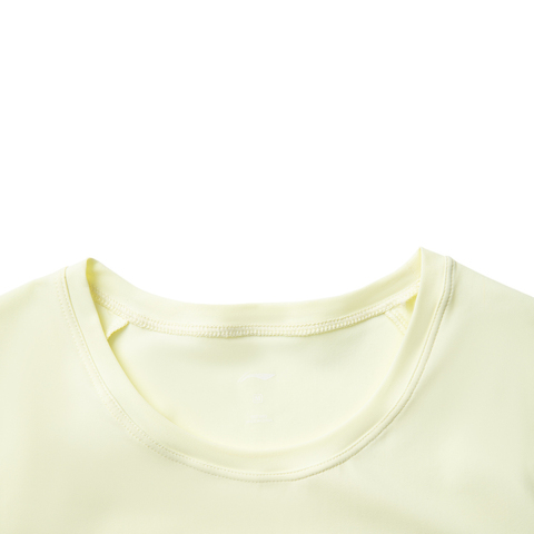 LI-NING李宁2025女子短袖T恤针织无领短TATSV560-2