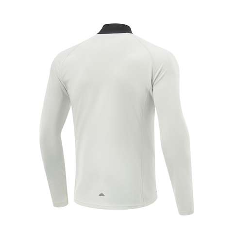 LI-NING李宁2025男子长袖T恤针织无领长TATLV063-1