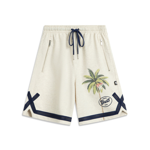 LI-NING李宁2025男子短卫裤针织短裤AKSV191-2