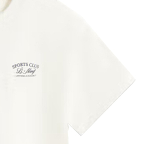 LI-NING李宁2025女子短袖文化衫针织无领短TAHSV464-4