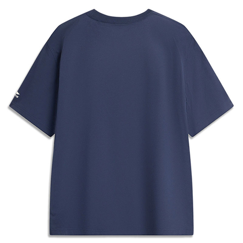 LI-NING李宁2025男子短袖文化衫针织无领短TAHSV797-3