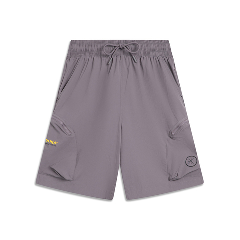 LI-NING李宁2025男子休闲短裤梭织短裤AKSV067-4