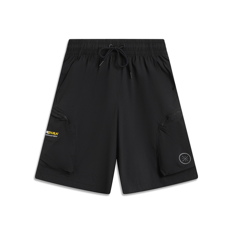 LI-NING李宁2025男子休闲短裤梭织短裤AKSV067-1