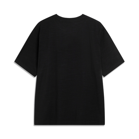 LI-NING李宁2025男子短袖文化衫针织无领短TAHSV221-4