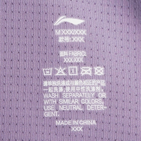 LI-NING李宁2025女子短袖T恤针织无领短TATSV098-11