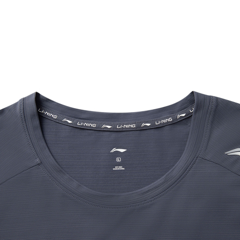 LI-NING李宁2025男子短袖T恤针织无领短TATSV395-5