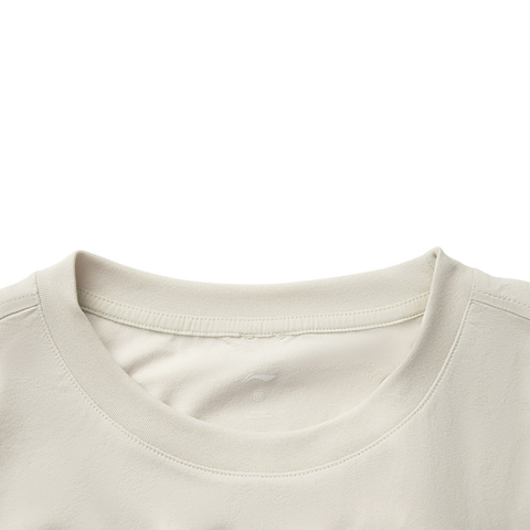 LI-NING李宁2025女子短袖T恤针织无领短TATSV638-1