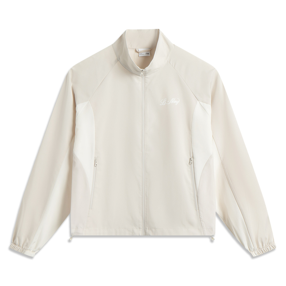 LI-NING李宁2025女子运动风衣梭织连帽外套AFDV694-6