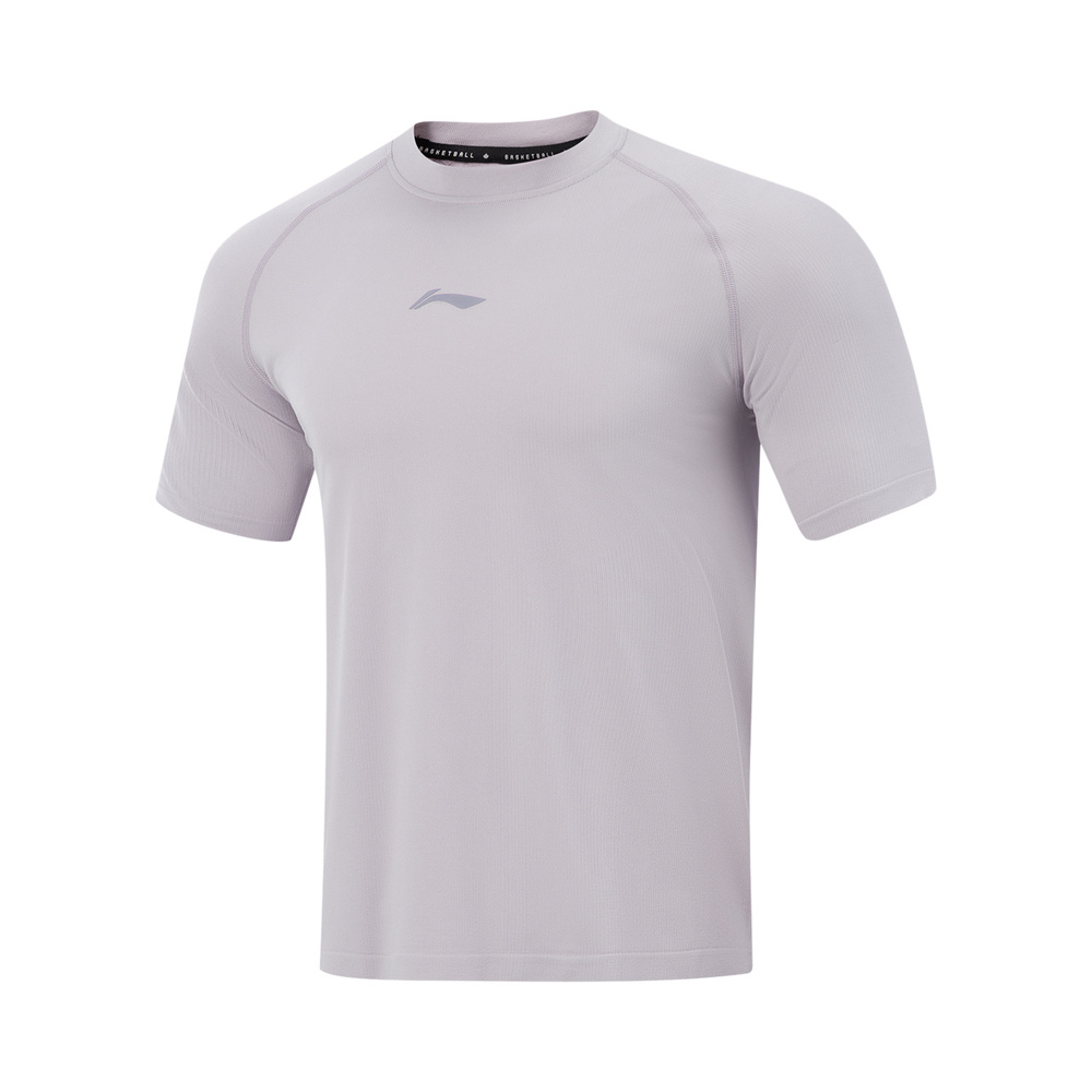 LI-NING李宁2025男子短袖T恤针织无领短TATSV161-4