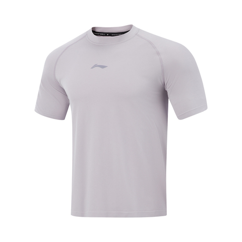 LI-NING李宁2025男子短袖T恤针织无领短TATSV161-4