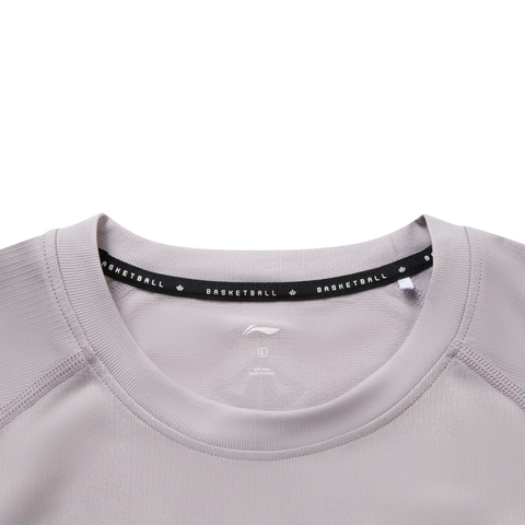 LI-NING李宁2025男子短袖T恤针织无领短TATSV161-4