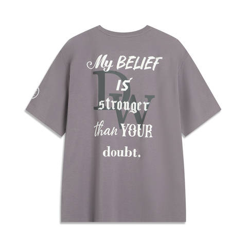 LI-NING李宁2025男子短袖文化衫针织无领短TAHSV087-6