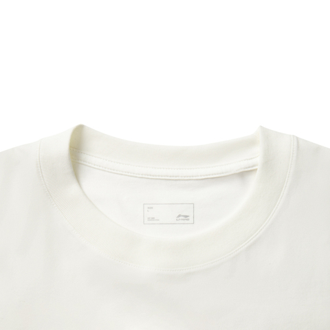 LI-NING李宁2025男子短袖文化衫针织无领短TAHSV483-1