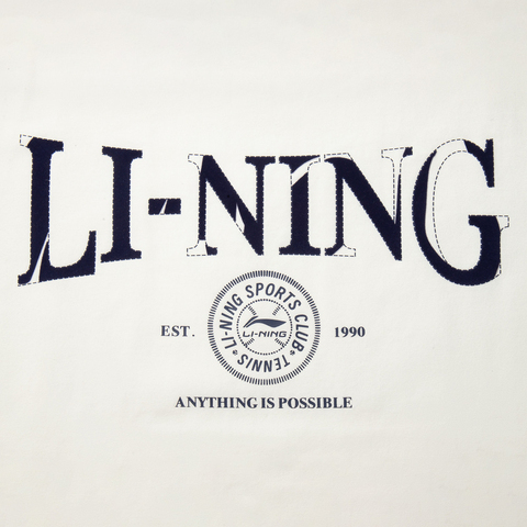 LI-NING李宁2025男子短袖文化衫针织无领短TAHSV483-1