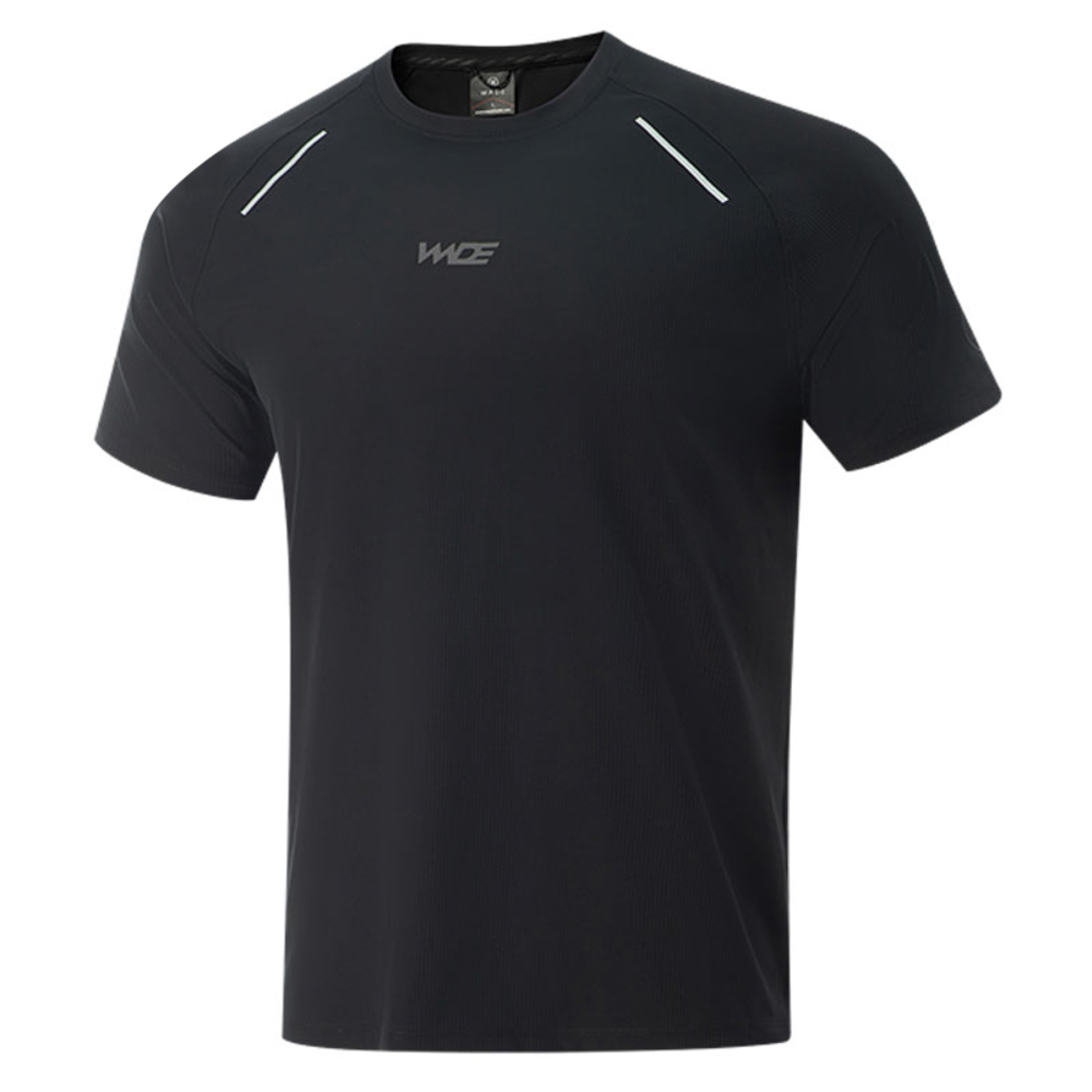 LI-NING李宁2025男子短袖T恤针织无领短TATSV057-1