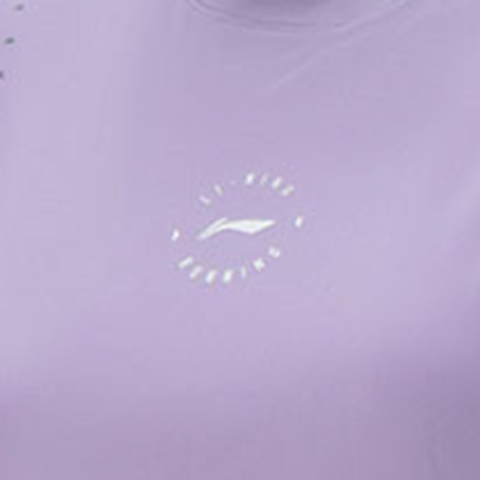 LI-NING李宁2025女子短袖T恤针织无领短TATSV376-5