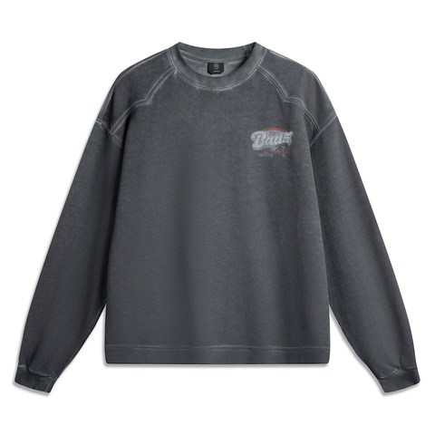 LI-NING李宁2025男子套头无帽卫衣针织无帽卫衣AWDV325-4