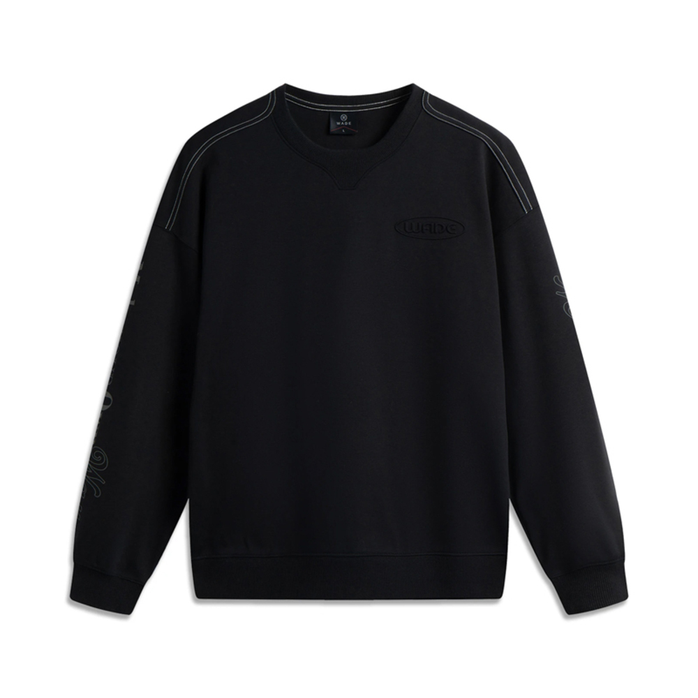 LI-NING李宁2025男子套头无帽卫衣针织无帽卫衣AWDV257-1