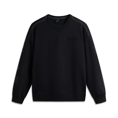 LI-NING李宁2025男子套头无帽卫衣针织无帽卫衣AWDV257-1