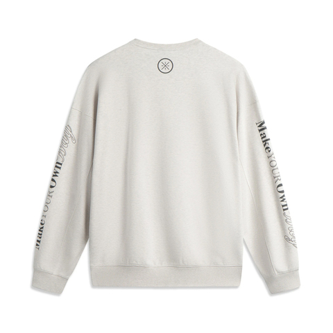 LI-NING李宁2025男子套头无帽卫衣针织无帽卫衣AWDV257-5