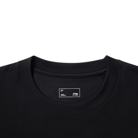 LI-NING李宁2025男子短袖文化衫针织无领短TAHSV483-4