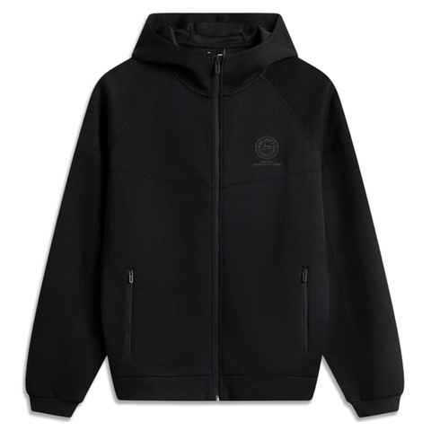 LI-NING李宁2025男子开衫连帽卫衣针织连帽外套AWDV901-1