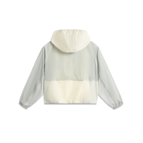 LI-NING李宁2025女子运动风衣梭织连帽外套AFDVA52-1