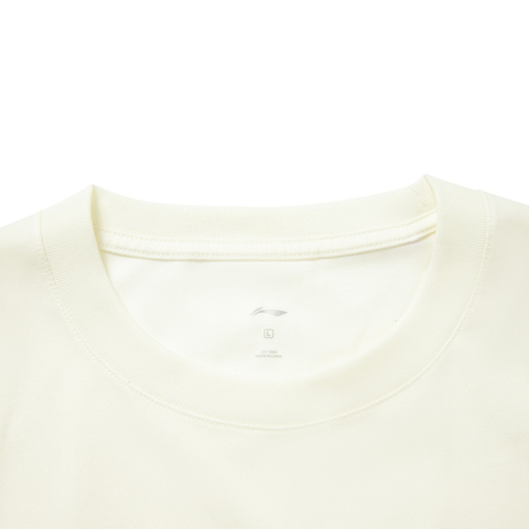 LI-NING李宁2025男子短袖文化衫针织无领短TAHSVG53-1