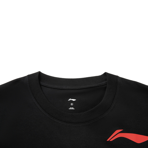 LI-NING李宁2025男子短袖文化衫针织无领短TAHSVG51-2