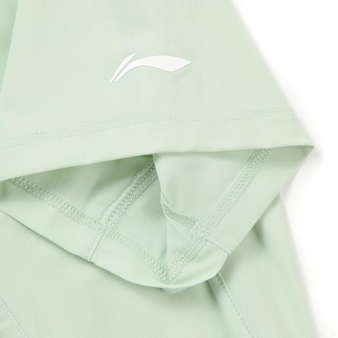 LI-NING李宁2025女子短袖T恤针织无领短TATSV136-2