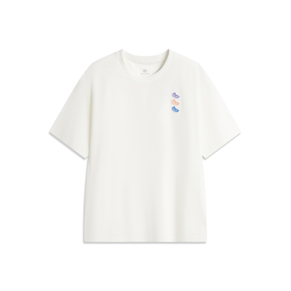 LI-NING李宁2025男子短袖文化衫针织无领短TAHSV083-2