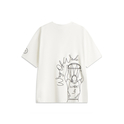 LI-NING李宁2025男子短袖文化衫针织无领短TAHSV083-2