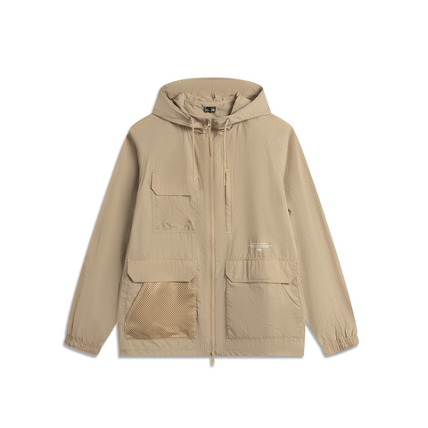 LI-NING李宁2025男子休闲外套梭织无帽外套AFDV651-7