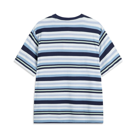 LI-NING李宁2025男子短袖文化衫针织无领短TAHSV493-2