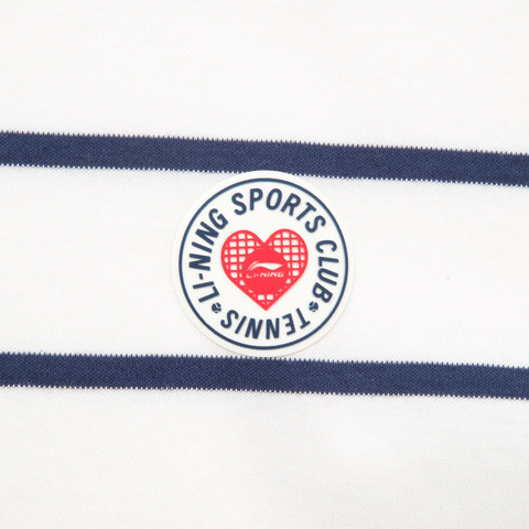 LI-NING李宁2025女子短袖文化衫针织无领短TAHSV460-3