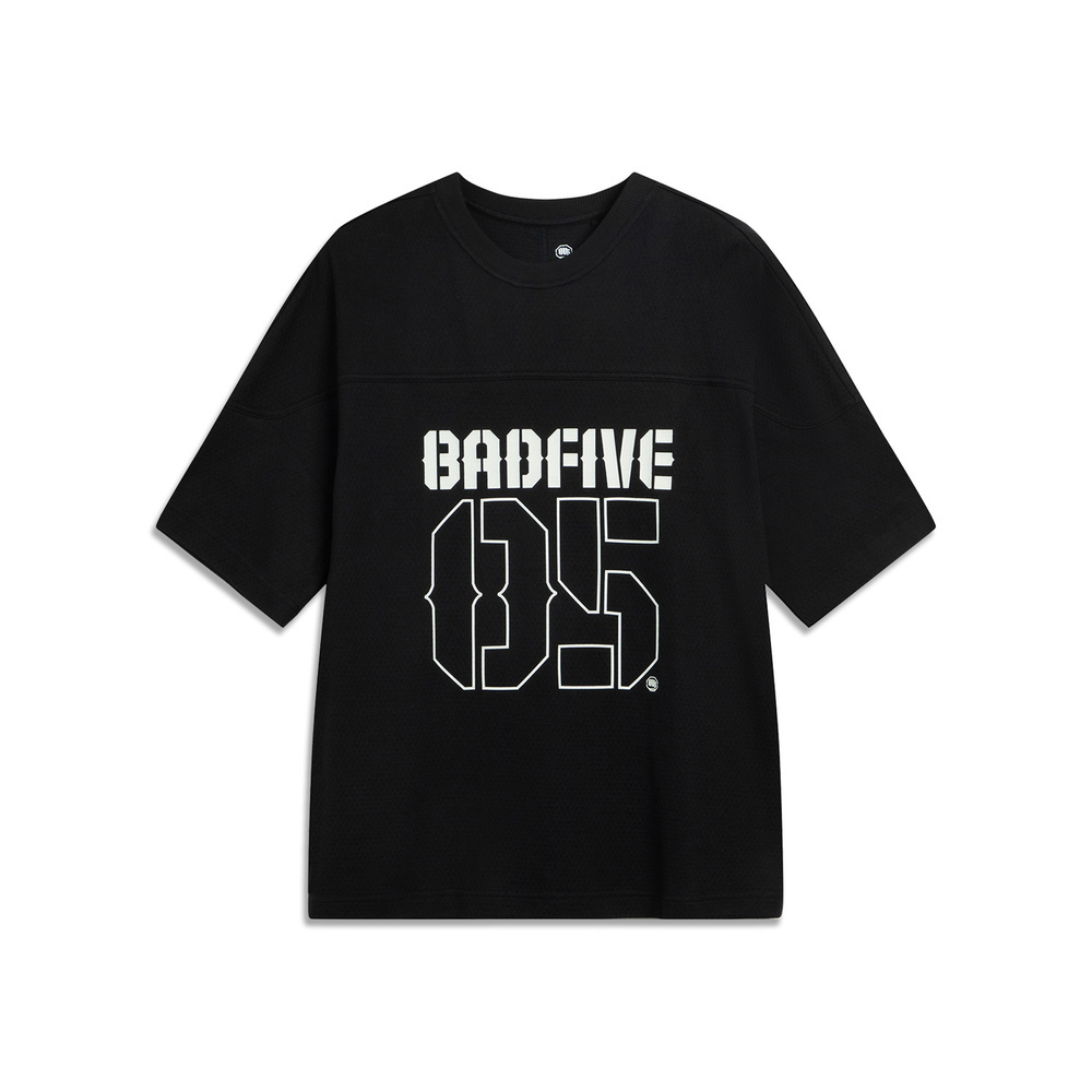 LI-NING李宁2025男子短袖T恤针织无领短TATSV547-3