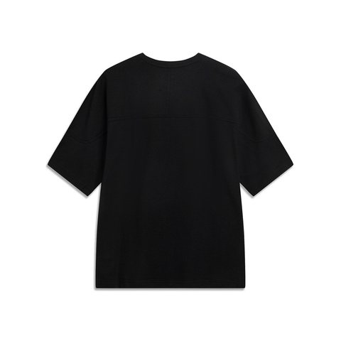 LI-NING李宁2025男子短袖T恤针织无领短TATSV547-3