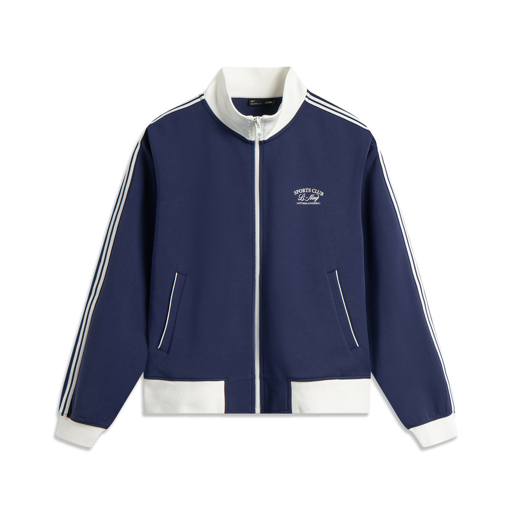 LI-NING李宁2025女子开衫无帽卫衣针织无帽外套AWDV930-1