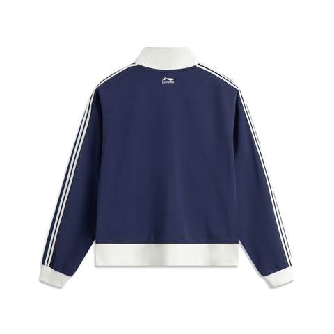 LI-NING李宁2025女子开衫无帽卫衣针织无帽外套AWDV930-1