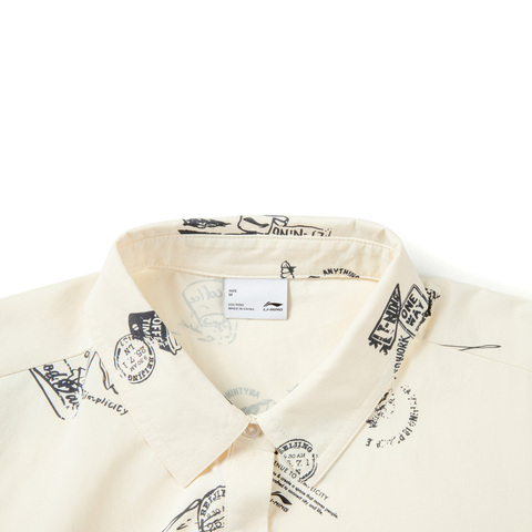 LI-NING李宁2025女子休闲衬衫梭织长袖衬衫ASHV182-1