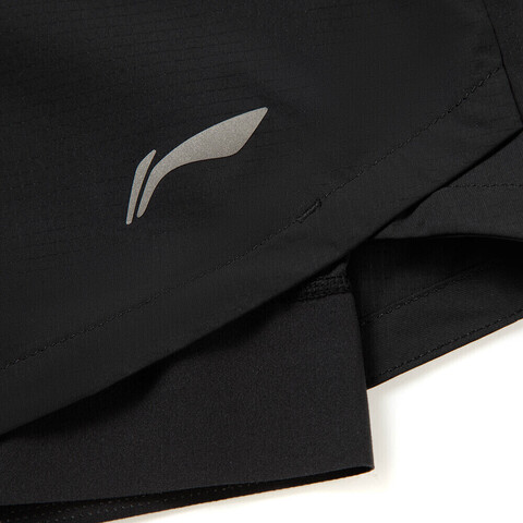 LI-NING李宁2025女子2合1运动短裤(外-运动短裤/内-紧身短针织短裤AKSV092-6