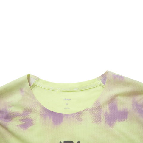 LI-NING李宁2025女子短袖T恤针织无领短TATSV094-8