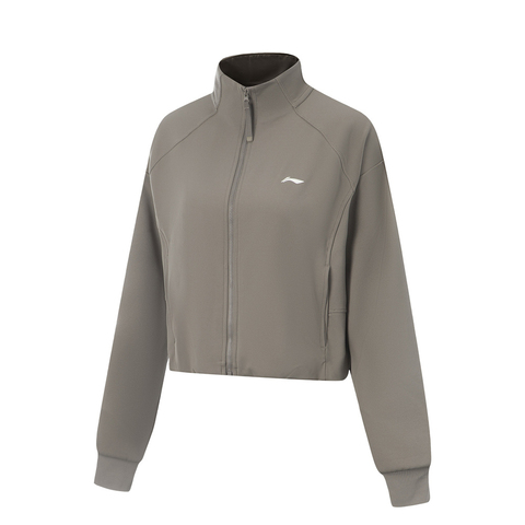 LI-NING李宁2025女子开衫无帽卫衣针织无帽外套AWDV506-3