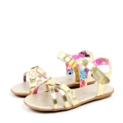 miffy/米菲夏季玫瑰金pu中童时装凉鞋mq85543