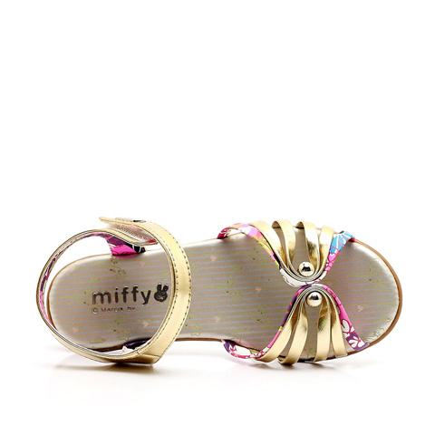 MIFFY/米菲金色PU中童时尚凉鞋MQ85546