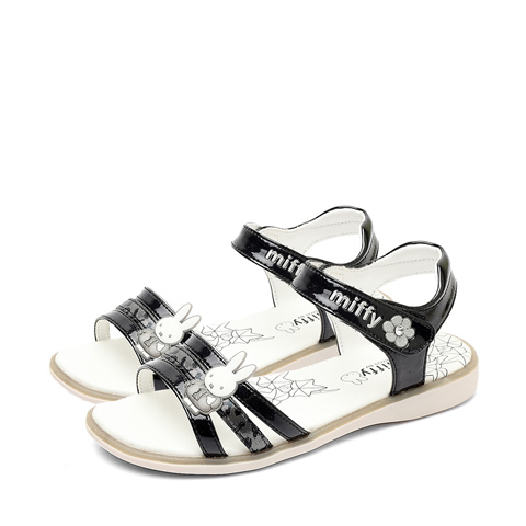 miffy/米菲夏季黑色pu中童时装凉鞋me85540
