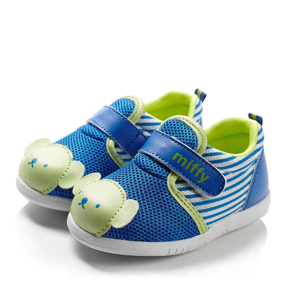 miffy/米菲春秋季蓝色pu/织物男婴幼童学步鞋叫叫鞋m99052