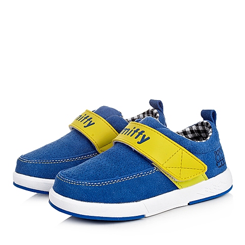 MIFFY/米菲春秋季蓝色绒面皮男中童板鞋跑步鞋DM0180