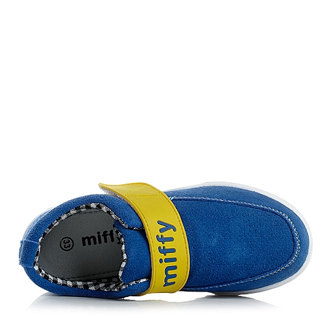 MIFFY/米菲春秋季蓝色绒面皮男中童板鞋跑步鞋DM0180